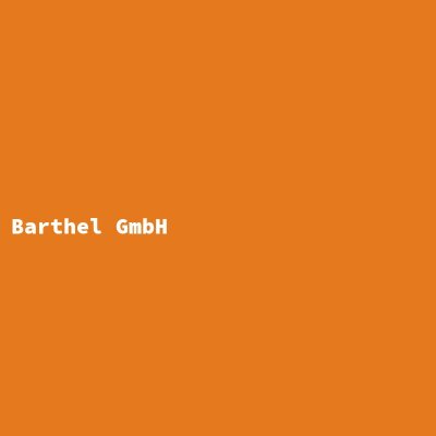 Hersteller: Barthel GmbH