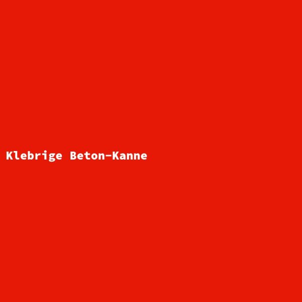 Klebrige Beton-Kanne