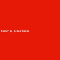 Klebrige Beton-Kanne