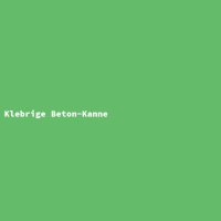Klebrige Beton-Kanne