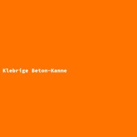 Klebrige Beton-Kanne