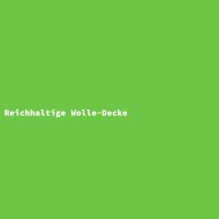 Reichhaltige Wolle-Decke