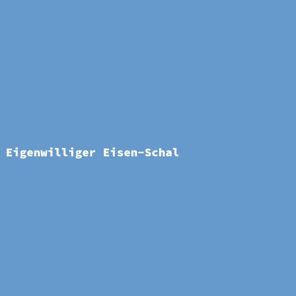 Eigenwilliger Eisen-Schal