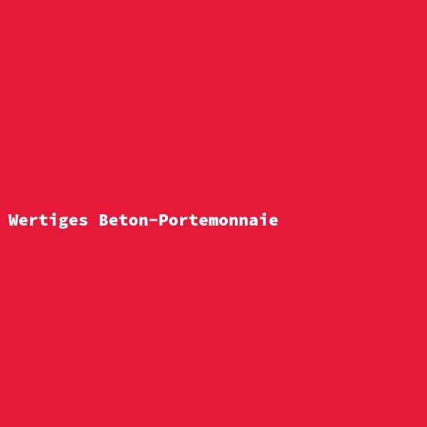 Wertiges Beton-Portemonnaie
